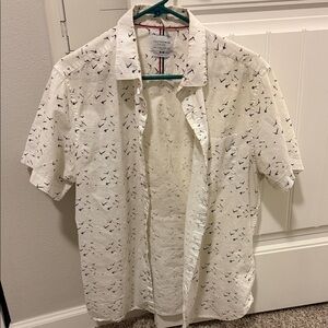 Cactus Man White Shirt with Bird Design
